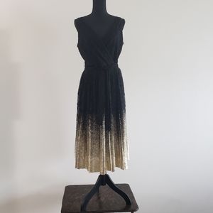 Black and Gold ombre size 8 tall Worthington Dress